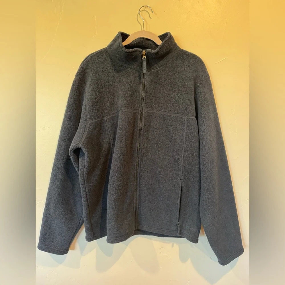 L.L. Bean Men's Large Navy Fleece Jacket - Picture 10 of 12